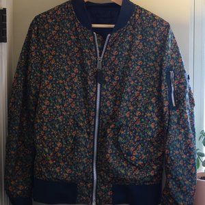 Alpha Industries Floral/Navy Reversible Flight Jacket